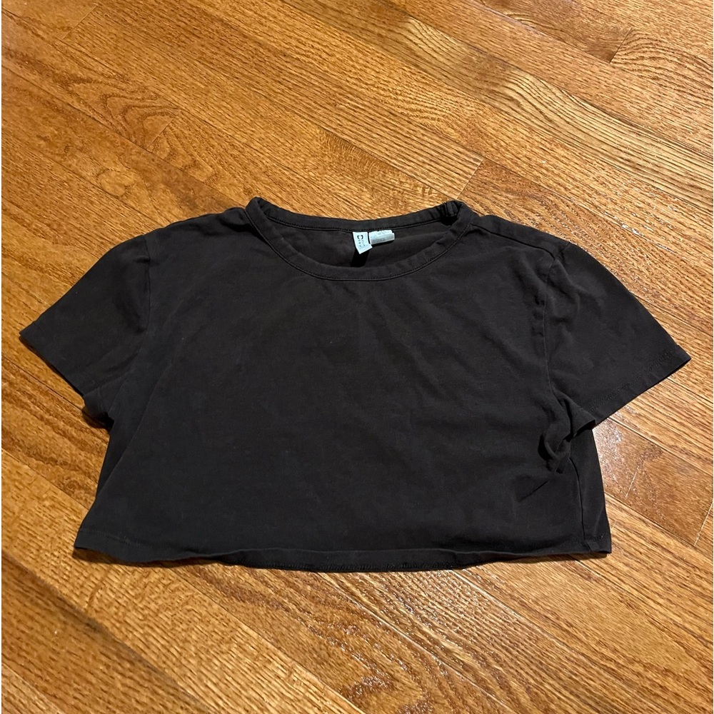 brown crop top